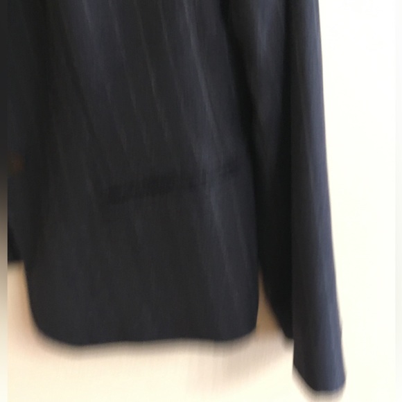 Classic Pinstripe crop wool jacket by Linda Allard for Ellen Tracy 14 Petite EUC - Picture 8 of 8